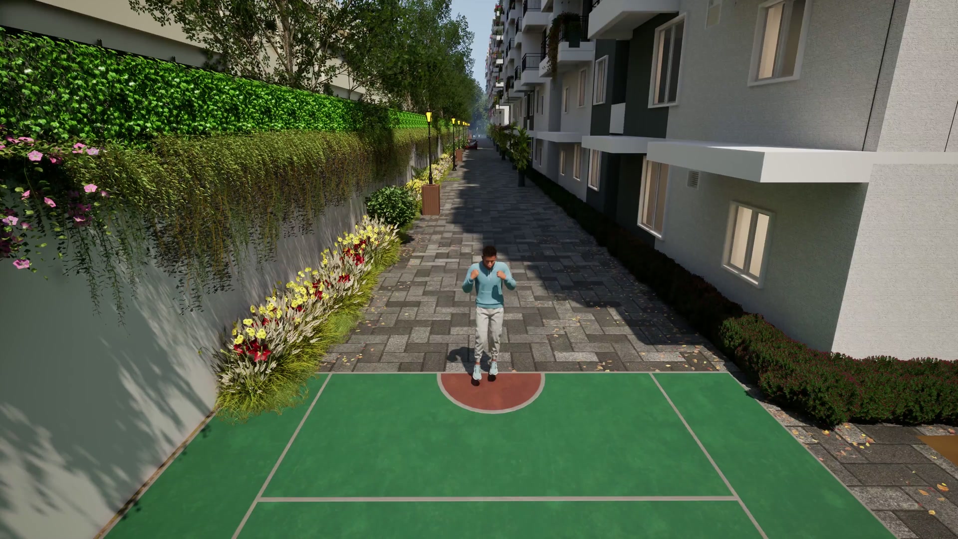 outdoor basketball court