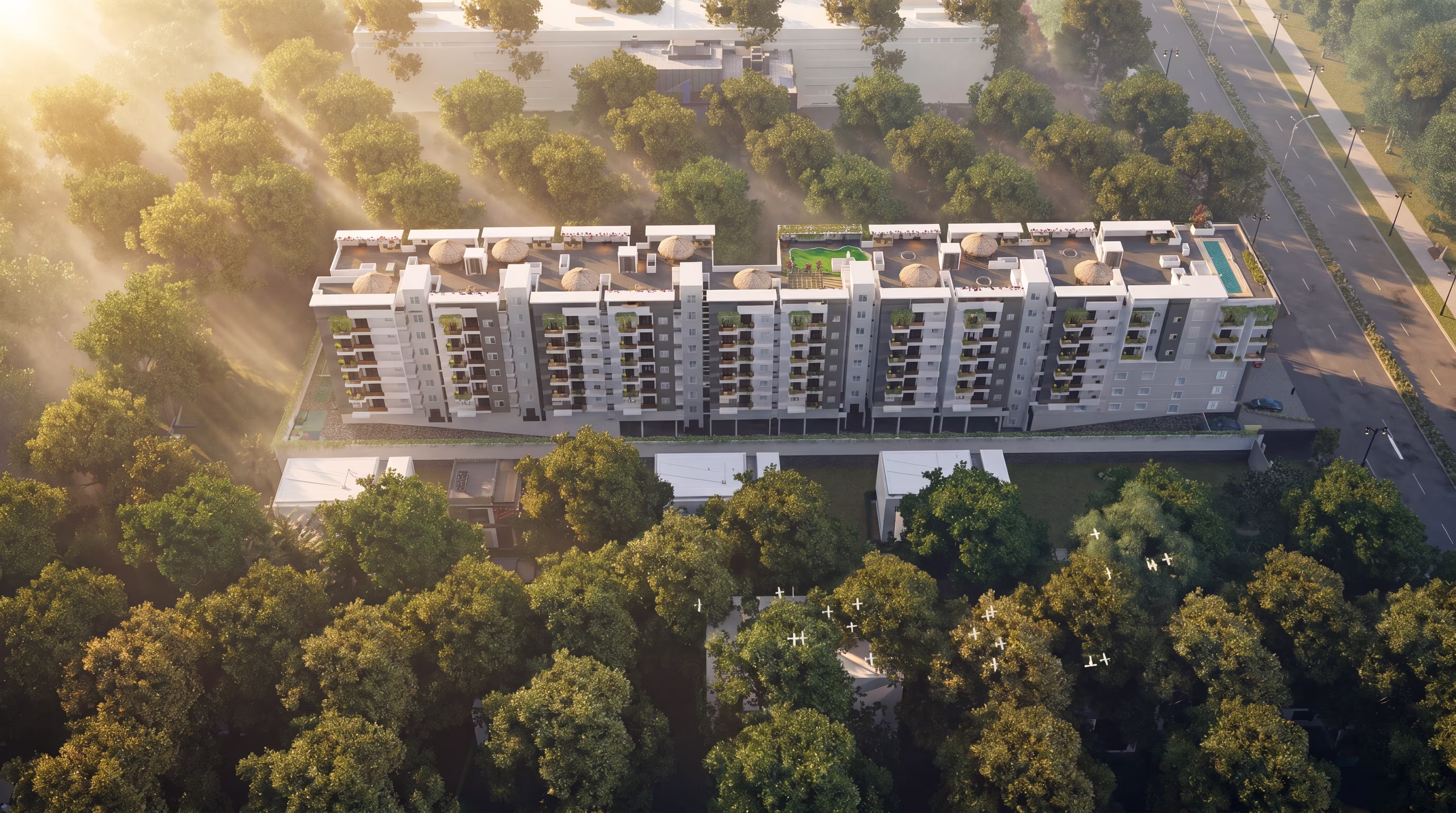 Aadhya Serene aerial walkthrough